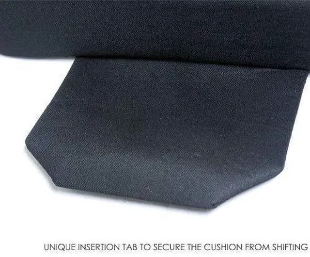 Alt view image 4 of 7 - Yupbizauto New Breathable Comfortable Ergonomic Wedge Car Seat Office Chair Back Support Cushion (Dark Grey Faux Leather)