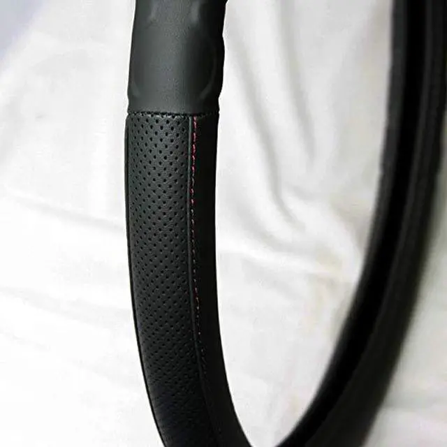 Alt view image 2 of 4 - New 18" Leatherette Steering Wheel Cover Peterbilt Freightliner Semi Truck Soft