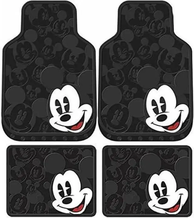 Alt view image 6 of 6 - New Yupbizauto Car Accessories Bundle Set Disney Mickey Mouse Design Low Back Seat Covers Heavy Duty Floor Mats Embroidery Headrest Covers Universal Fit for Cars,Trucks, SUVs for Men, Women