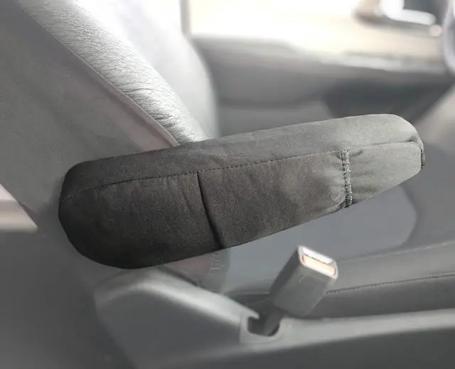 Main image of Yupbizauto Universal Black Armrest Covers with Pocket, 2-Pack  Durable, Easy Fit