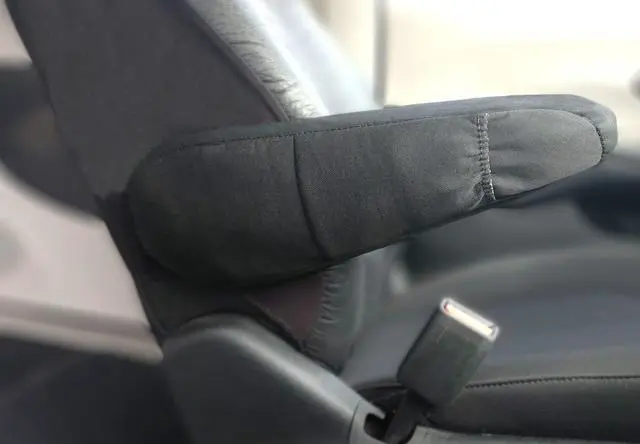 Alt view image 6 of 7 - Yupbizauto Universal Black Armrest Covers with Pocket, 2-Pack  Durable, Easy Fit