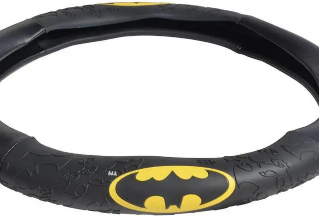 Alt view image 2 of 2 - BDK WBSW-1301 Batman Steering Wheel Cover for Car & SUV - Black, Original Design (1 Piece)
