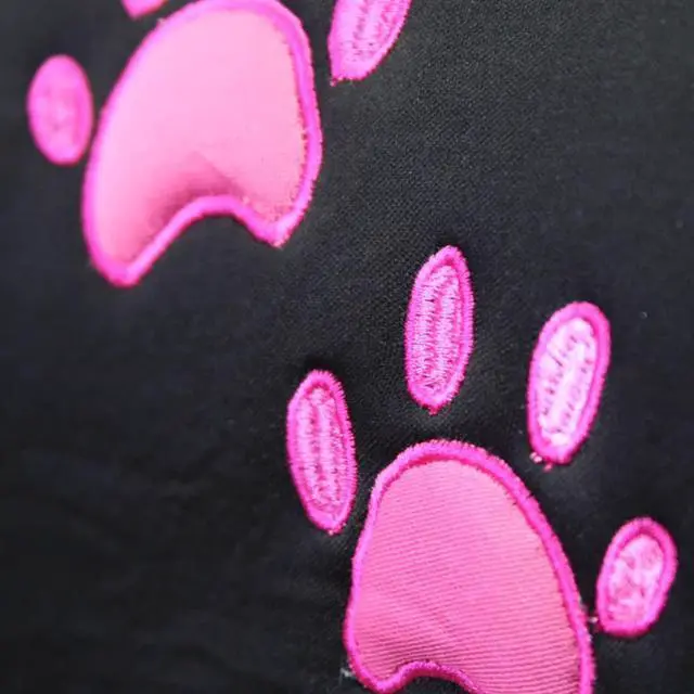 Alt view image 3 of 4 - Yupbizauto Pink & Black Auto Car Seat Covers Full Set For Women 2 Tone Design with Embroidered Pink Paw Headrest Covers, Universal Fit Durable Stylish Protection for Cars