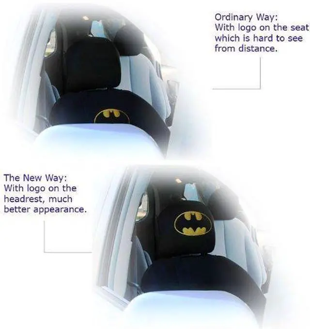 Alt view image 3 of 3 - New Interchangeable Car Seat Headrest Cover Universal Fit for Cars Vans Trucks - One Piece (Live Laugh Love)