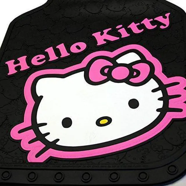 Alt view image 5 of 5 - New Design Hello Kitty Car Accessories Seat Cover with 4 Rubber Mats, Steering Wheel Cover and Air Freshener bundle set