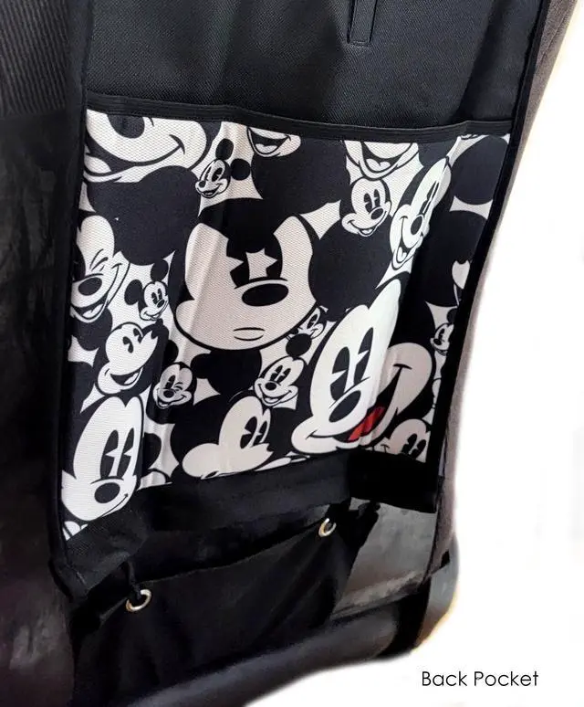 Alt view image 5 of 6 - 8 Pieces Bundle Disney Mickey Mouse Design Low Back Car Seat Covers Heavy Duty Floor Mats Accessories Bundle Set