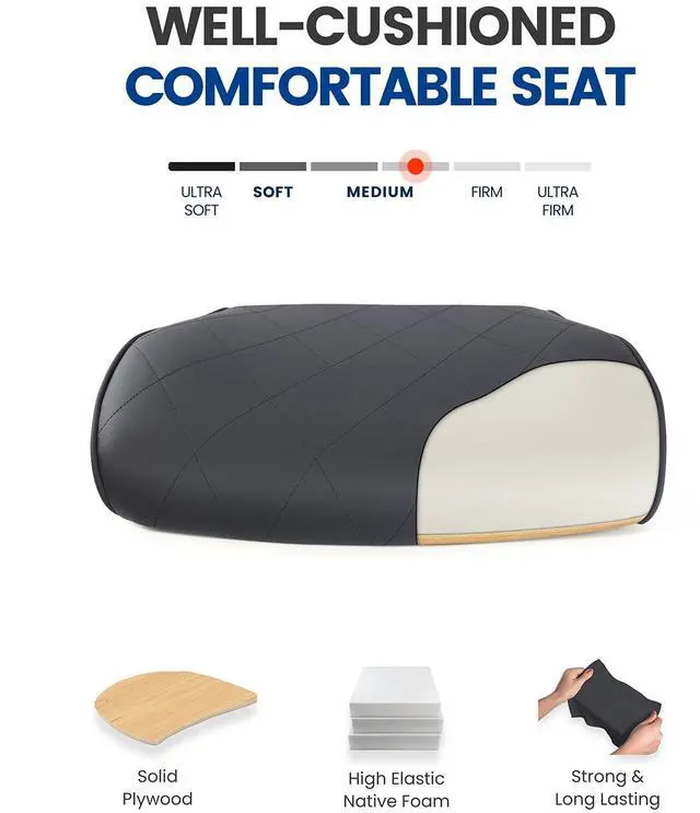 Alt view image 6 of 7 - CHAIRMAN® 8 Hours Multi-Purpose Ergonomic Padded Mid-Back Faux Leather Swivel Adjustable Drafting Chair with flip-up Arms and Foot Ring, Standing-Desk Matched Tall Swivel Computer Office Stool, Black