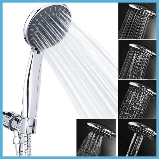 Main image of AOSJ-Briout Filtered Shower Head with Handheld, High Pressure 5 Spray Mode Showerhead with Hose Bracket Filter for Hard Water
