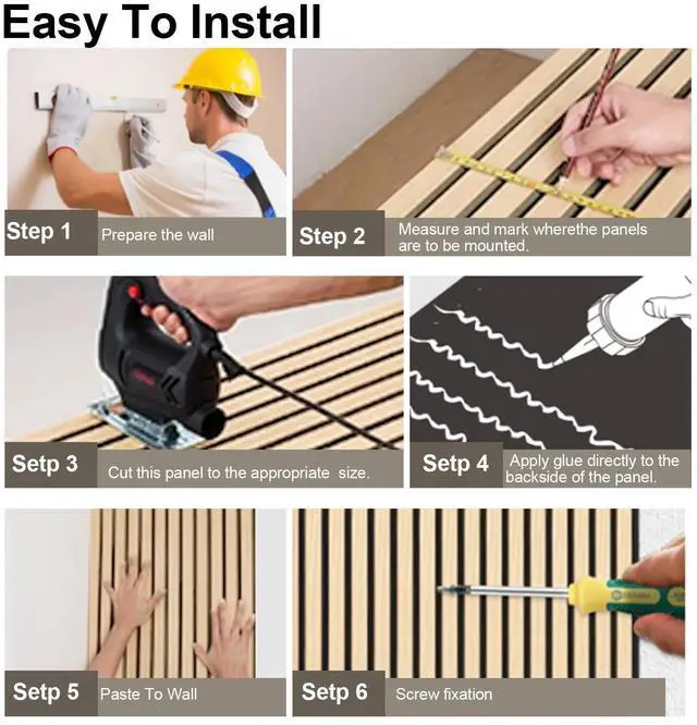 Alt view image 6 of 7 - UNISOAR 3D Wall Panels for Interior Wall Decor, 2-Pack Wood Panels for Wall, Oak Genuine Wood Veneer Acoustic Wall Panels - 12.6" W x 94.5" L
