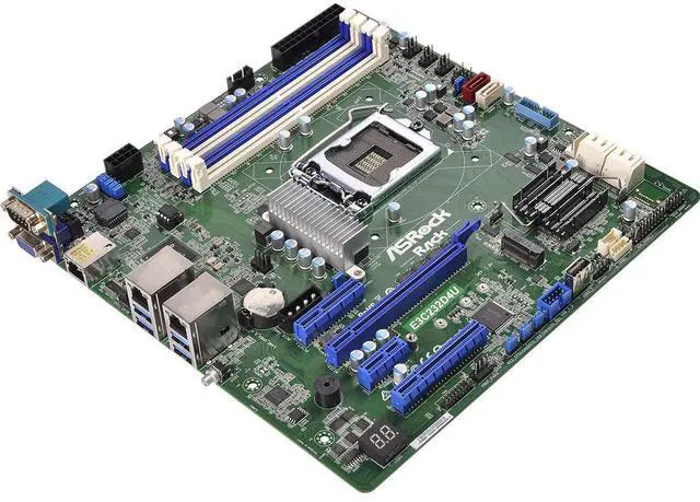 Alt view image 2 of 3 - ASRock Rack Server Motherboard E3C232D4U - LGA1151 C232 DDR4 mATX, Internatinal Version - R.O.Korea - No Warranty