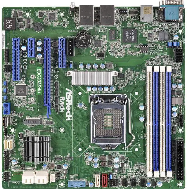 Main image of ASRock Rack Server Motherboard E3C232D4U - LGA1151 C232 DDR4 mATX, Internatinal Version - R.O.Korea - No Warranty