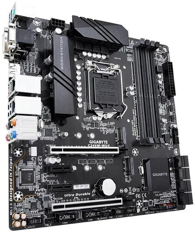 Main image of GIGABYTE C246M-WU4 LGA 1151 (300 Series) C246 DDR4 mATX, International Version - R.O.Korea - No Warranty.