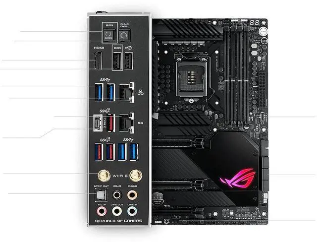 Alt view image 3 of 3 - ASUS ROG MAXIMUS XII HERO (WI-FI): LGA1200 Z490 DDR4 WiFi-6 ATX Mainboard