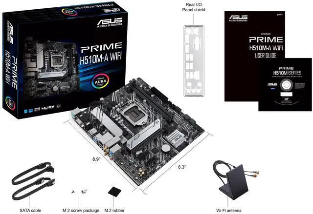 Alt view image 5 of 5 - ASUS PRIME H510M-A WIFI LGA1200 H510 DDR4 WIFI-5 mATX
