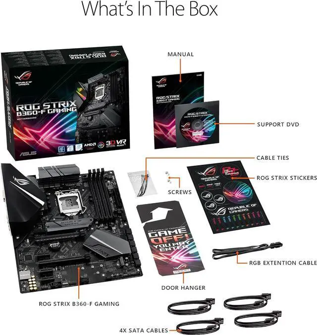 Alt view image 5 of 5 - ASUS ROG Strix H370-F Gaming: LGA1151 H370 DDR4 ATX Full Box
