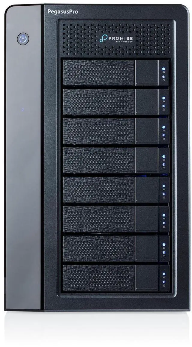 Main image of Promise Technology PegasusPro R8 32TB Thunderbolt NAS Storage with 4 x 10GbE Base-T, 2 x Thunderbolt 3 ports, 8 x 4TB SATA HDDs