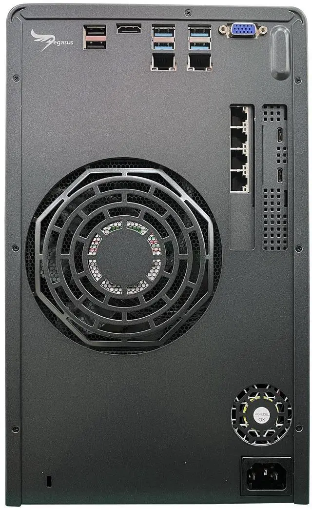 Alt view image 3 of 3 - Promise Technology PegasusPro R8 64TB Thunderbolt NAS Storage with 4 x 10GbE Base-T, 2 x Thunderbolt 3 ports, 8 x 8TB SATA HDDs
