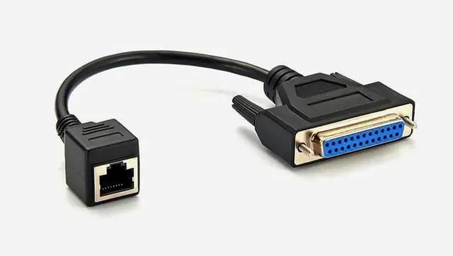 Main image of Vszerda RJ45 to DB25 Female Serial Console Cable Adapter Extension Cable 30CM