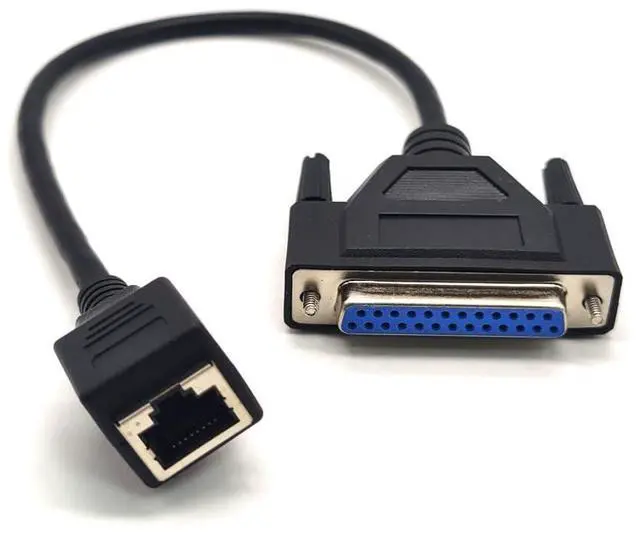 Alt view image 2 of 7 - Vszerda RJ45 to DB25 Female Serial Console Cable Adapter Extension Cable 30CM