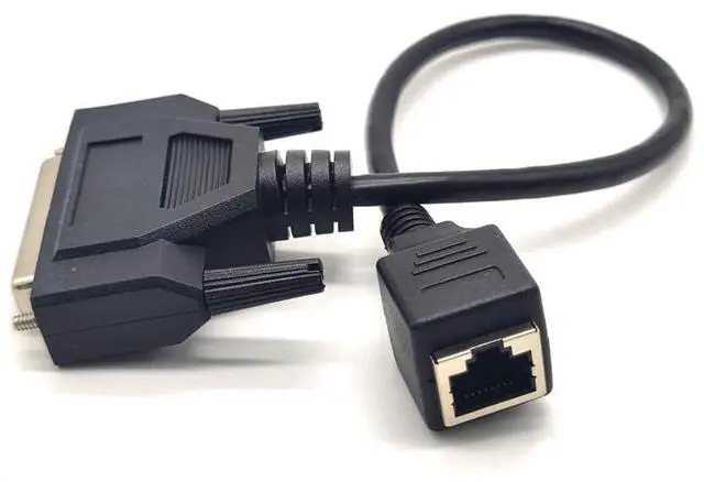 Alt view image 7 of 7 - Vszerda RJ45 to DB25 Female Serial Console Cable Adapter Extension Cable 30CM
