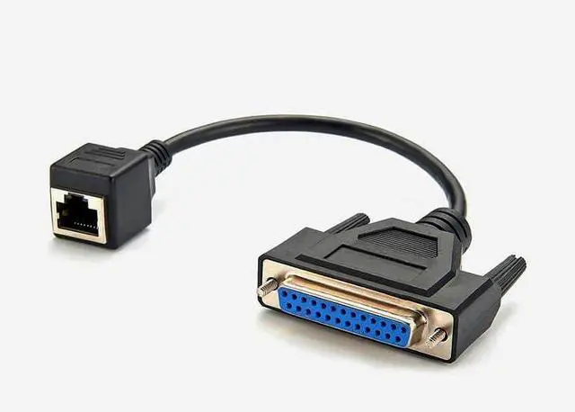 Alt view image 3 of 7 - Vszerda RJ45 to DB25 Female Serial Console Cable Adapter Extension Cable 30CM