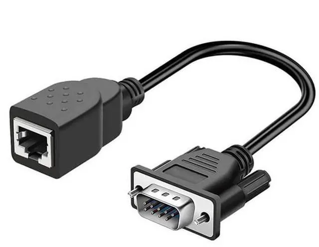 Main image of Vszerda DB9 Male to RJ45 8P8C Female Extender Modular Adapter Converter Cable 15CM
