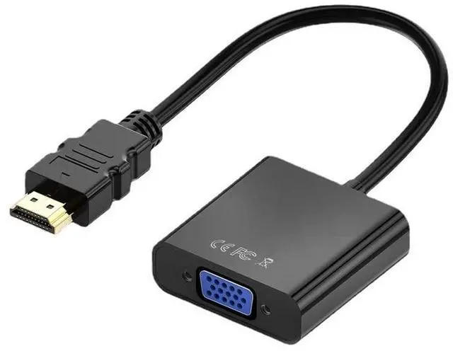 Main image of Vszerda HDMI to VGA High-Definition Conversion Cable with Cell EP94Z1E for Laptop, Display,Projector,DVD, 20CM (Black, HDMI/VGA)