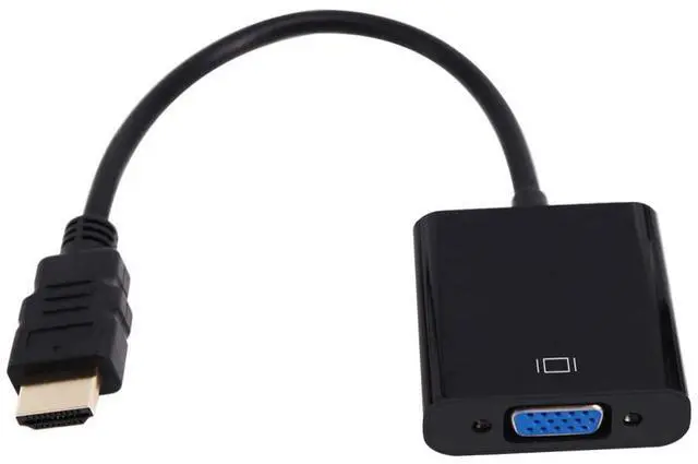 Alt view image 2 of 6 - Vszerda HDMI to VGA High-Definition Conversion Cable with Cell EP94Z1E for Laptop, Display,Projector,DVD, 20CM (Black, HDMI/VGA with Audio)