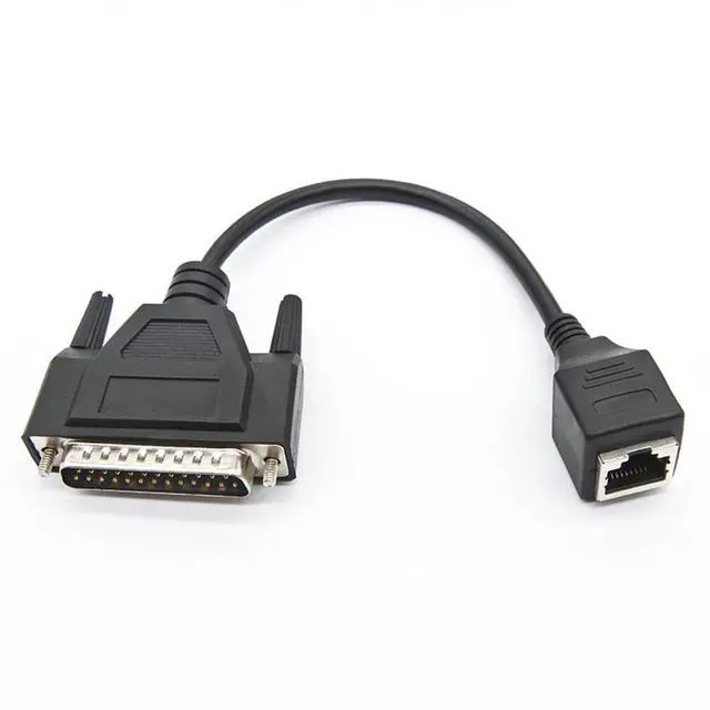 Alt view image 2 of 7 - Vszerda Ilda to Network Cable DB25 Male to RJ45 Female Cable for Laser Light 30CM