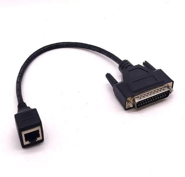 Alt view image 4 of 7 - Vszerda Ilda to Network Cable DB25 Male to RJ45 Female Cable for Laser Light 30CM