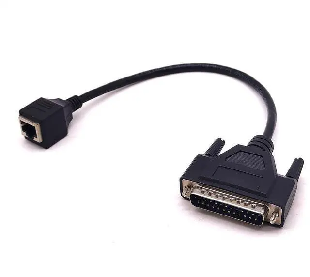 Alt view image 5 of 7 - Vszerda Ilda to Network Cable DB25 Male to RJ45 Female Cable for Laser Light 30CM