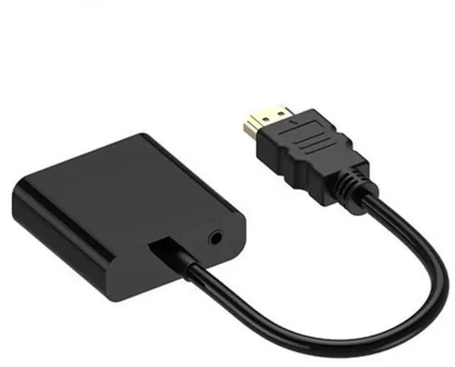 Main image of Vszerda HDMI to VGA High-Definition Conversion Cable with Cell EP94Z1E for Laptop, Display,Projector,DVD, 20CM (Black, HDMI/VGA with Audio)