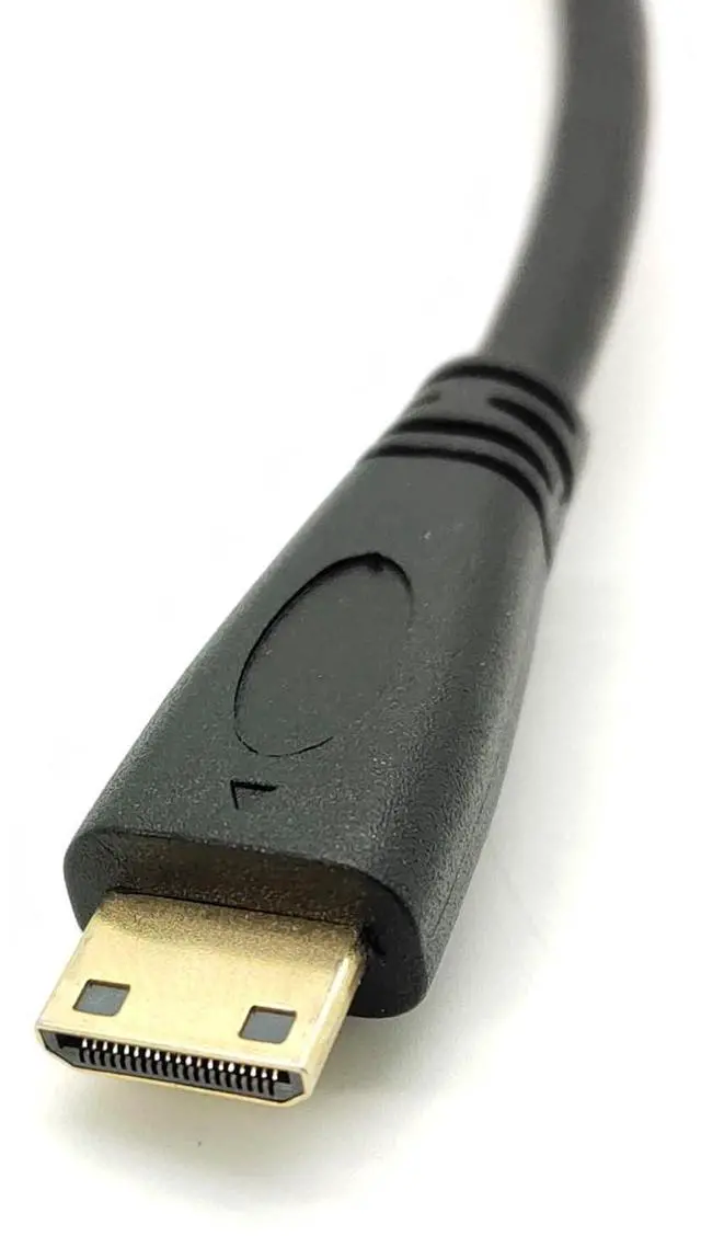 Alt view image 6 of 7 - Vszerda Panel Mount HDMI Female to Mini Male HDMI Gold-Plated Interface Handheld Digital Camera Extension Cable Fully Shielded with Fixed Screw Hole 30CM