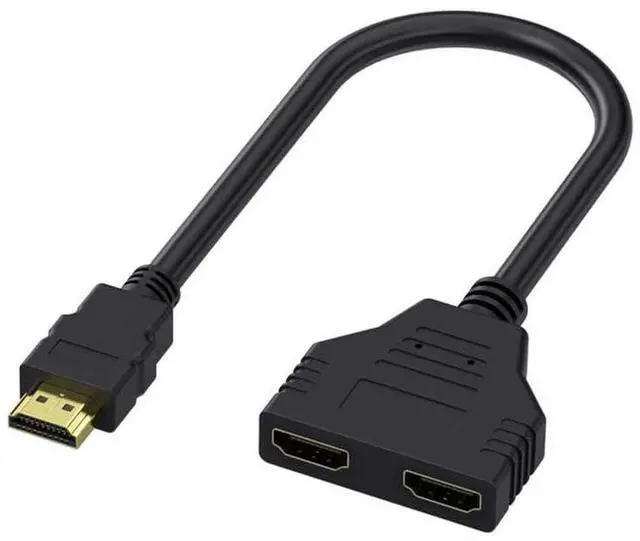 Main image of Vszerda HDMI Cable 1080p 1-to-2 Male to Female 1.4 Version High-Definition Video Extension HDMI Distributor Adapter Cable 30CM