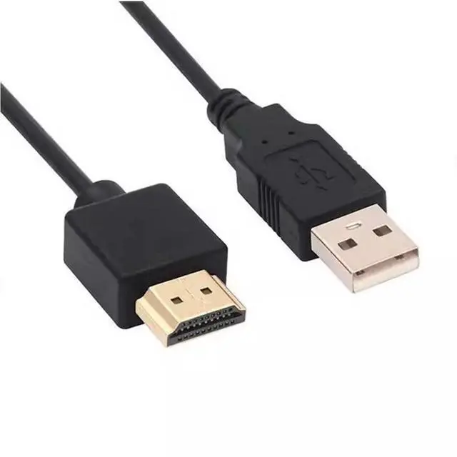 Alt view image 3 of 6 - Vszerda Car USB to HDMI Fast Charging Cable, USB Male to HDMI Male Conversion Power Cable, Only for Car Charging Use Length 50CM