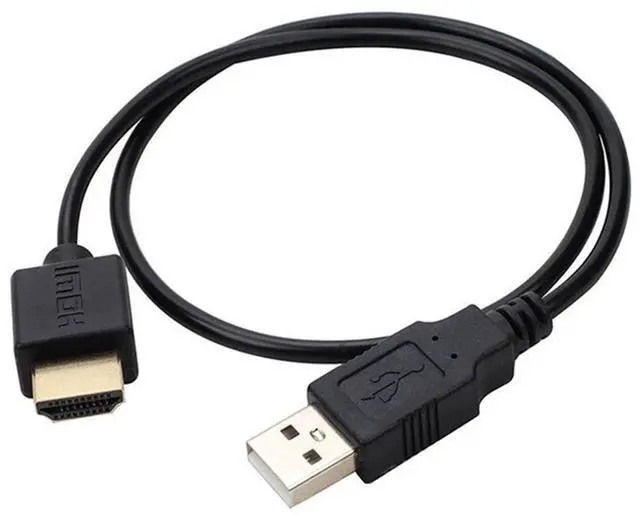 Alt view image 2 of 6 - Vszerda Car USB to HDMI Fast Charging Cable, USB Male to HDMI Male Conversion Power Cable, Only for Car Charging Use Length 50CM