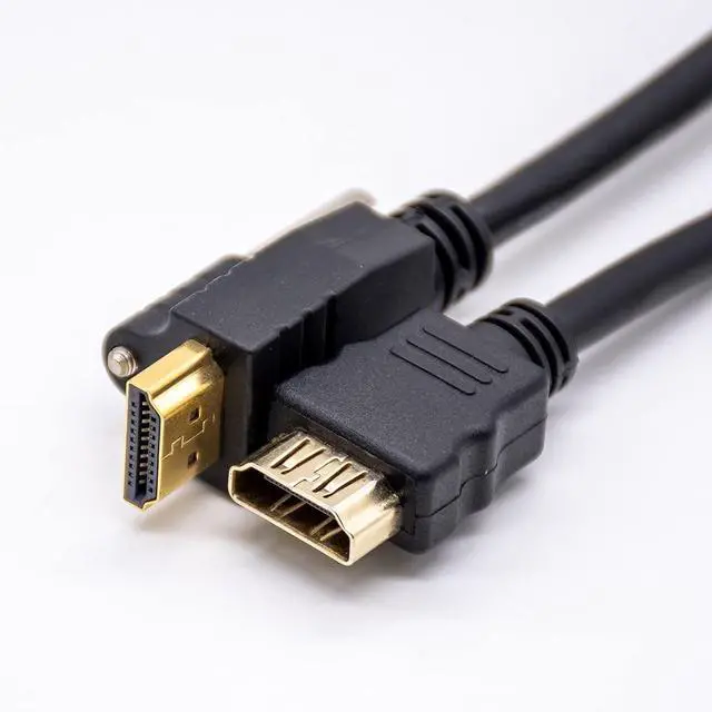 Alt view image 2 of 3 - Vszerda HDMI Adapter Cables Male to Female Straight with Screws 1M