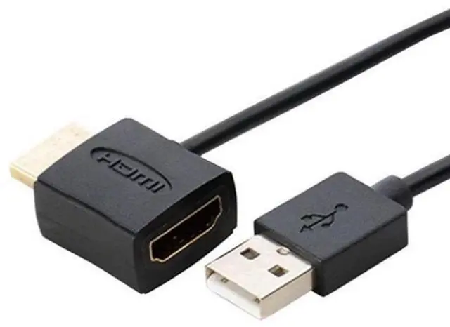 Main image of Vszerda Car USB to HDMI Fast Charging Cable, USB Male to HDMI Male and Female Conversion Power Cable, Only for Car Charging Use Length 50CM