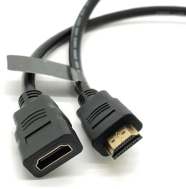 Alt view image 2 of 4 - Vszerda HDMI Male to Female Plug Straight Adapter Cable 1Meter