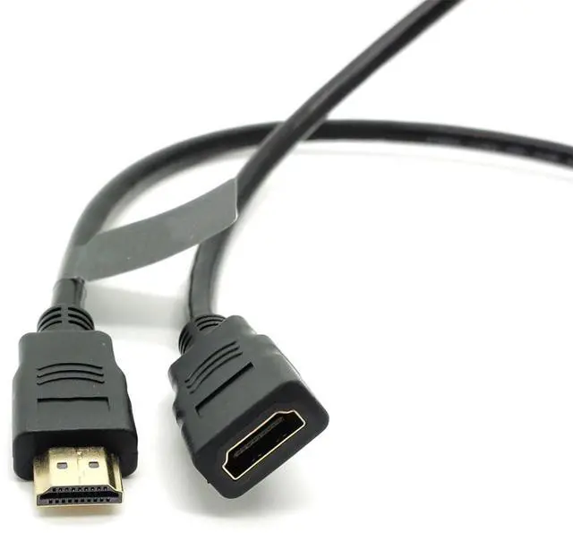 Alt view image 4 of 4 - Vszerda HDMI Male to Female Plug Straight Adapter Cable 1Meter