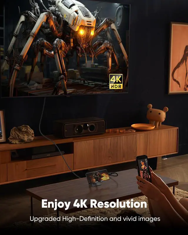 Alt view image 7 of 7 - Vszerda USB C to HDMI Cable @60Hz, USB-C (4K HDMI) 3.3 FT, [Thunderbolt 3/4 Compatible] Type-C to HDMI Cord for MacBook Pro/Air, iPad, Surface, Galaxy, XPS, and More