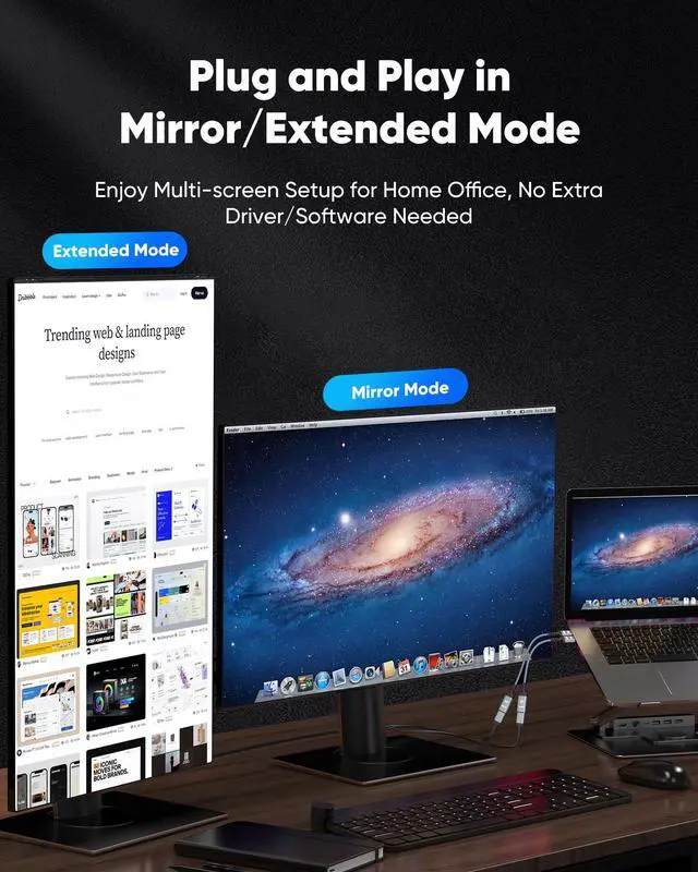 Alt view image 5 of 7 - Vszerda 4K Display Port to HDMI Adapter, Uni-Directional DP 1.2 Computer to HDMI 2.0 Screen, Display Port to HDMI Adapter (Male to Female), SR Anti-Break, No Latch, for Dell HP AMD NVIDIA, Passive 1FT