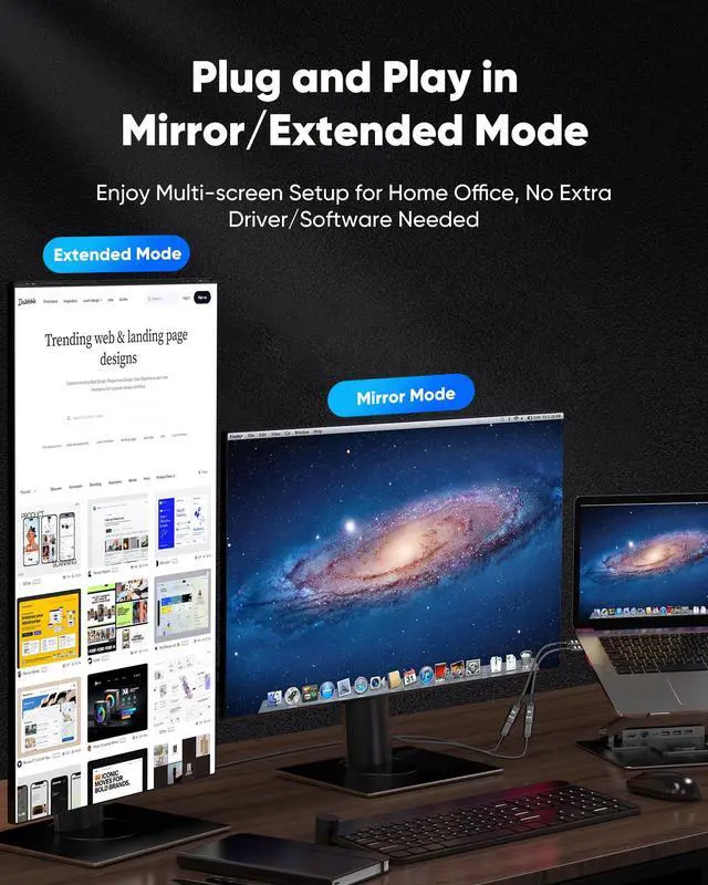 Alt view image 4 of 7 - Vszerda 4K DisplayPort to HDMI Adapter, Uni-Directional DP to HDMI Adapter Converter Cable Male to Female, HDMI Abapter Compatible with Laptop Desktop HDTV Monitor Projector, Black, Passive 1FT