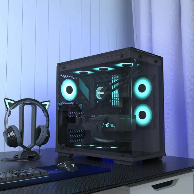 Alt view image 5 of 7 - Vszerda PSU Cable Extension Kit 18AWG Power Supply Cables (1x 24Pin ATX / 2X 8Pin EPS / 3X 8Pin PCIE), 12in GPU Extensions, Pre-Bent Design & Dual Cable Combs (Black Nylon Braided)