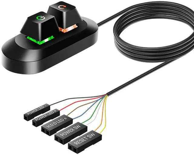 Main image of Vszerda PC Power Button, Desktop External PC Power Switch, Mechanical Keyboard Switch Start On/Off/Reset for Computer Motherboard (1.8M)