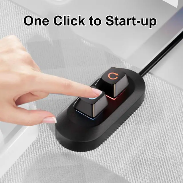 Alt view image 5 of 6 - Vszerda PC Power Button, Desktop External PC Power Switch, Mechanical Keyboard Switch Start On/Off/Reset for Computer Motherboard (1.8M)