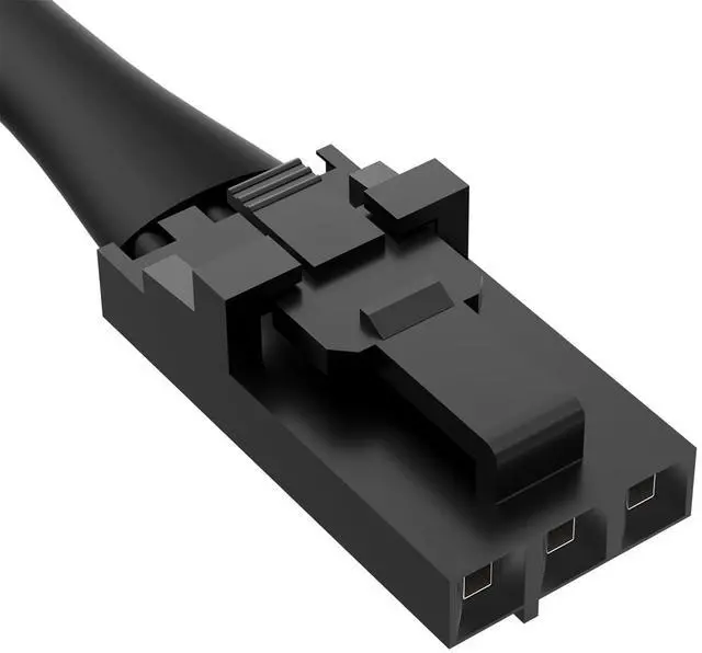 Alt view image 2 of 6 - Vszerda 3 Pin ARGB Adapter Cable for C orsair Lighting Node PRO, iCUE Commander PRO, iCUE Commander CORE XT, Converter to Standard 5V 3-Pin ARGB Device - Black Braided, 10.81 in (29cm)