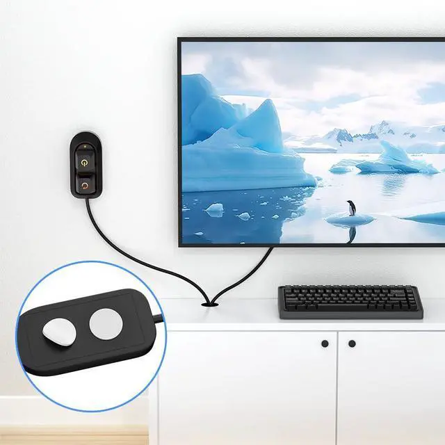 Alt view image 3 of 6 - Vszerda PC Power Button, Desktop Switch Splitter ON Off Reset SW HDD LED PC External Power Supply Button for Computer Motherboard