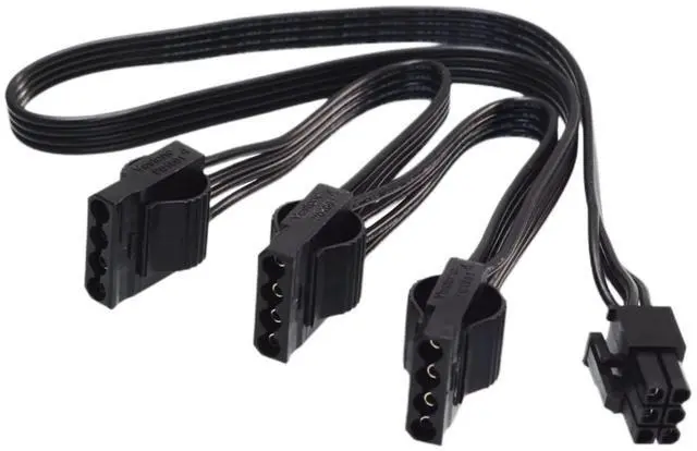 Main image of Vszerda for E VGA Modular PSU Hard Drive HDD Power Adapter Cable 6 Pin to 3X 4 Pin Power Cable only for E VGA G1/G1+/G2/G3/G5/GS/GA/GM, B2/B2/BQ, P2/1000PS/T2, Supernova nex650g/ 450GM/550GM