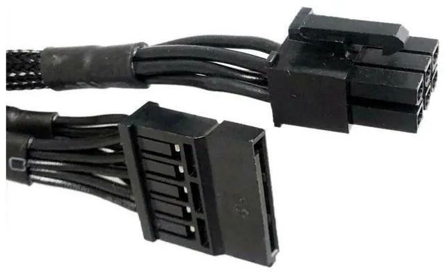 Alt view image 2 of 2 - Vszerda 6 Pin to 3X 15 Pin SATA Hard Drive HDD Power Adapter Cable Only for E VGA GQ Series Semi Modular PSUs 20-in(50cm)